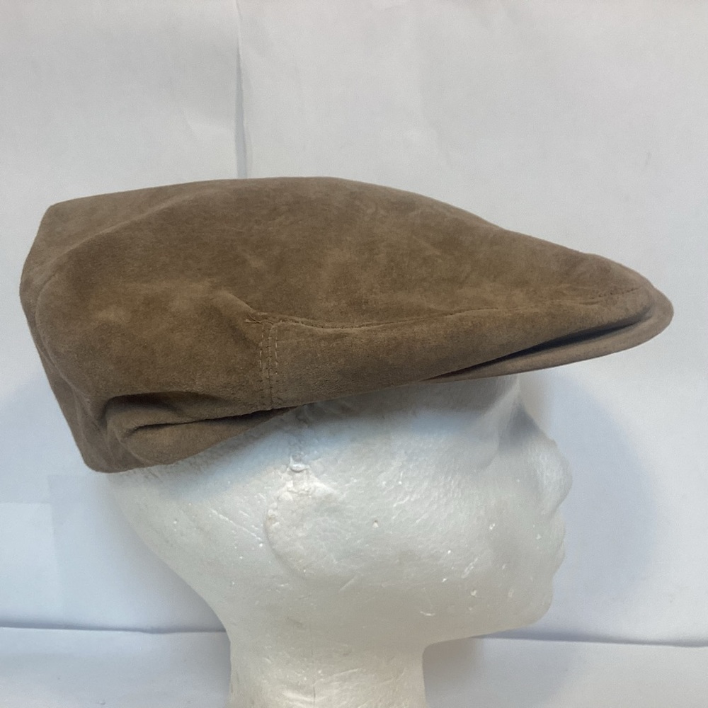 Vintage L.L. Bean Leather Newsboy Hat Men’s Size Medium made in USA